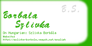 borbala szlivka business card